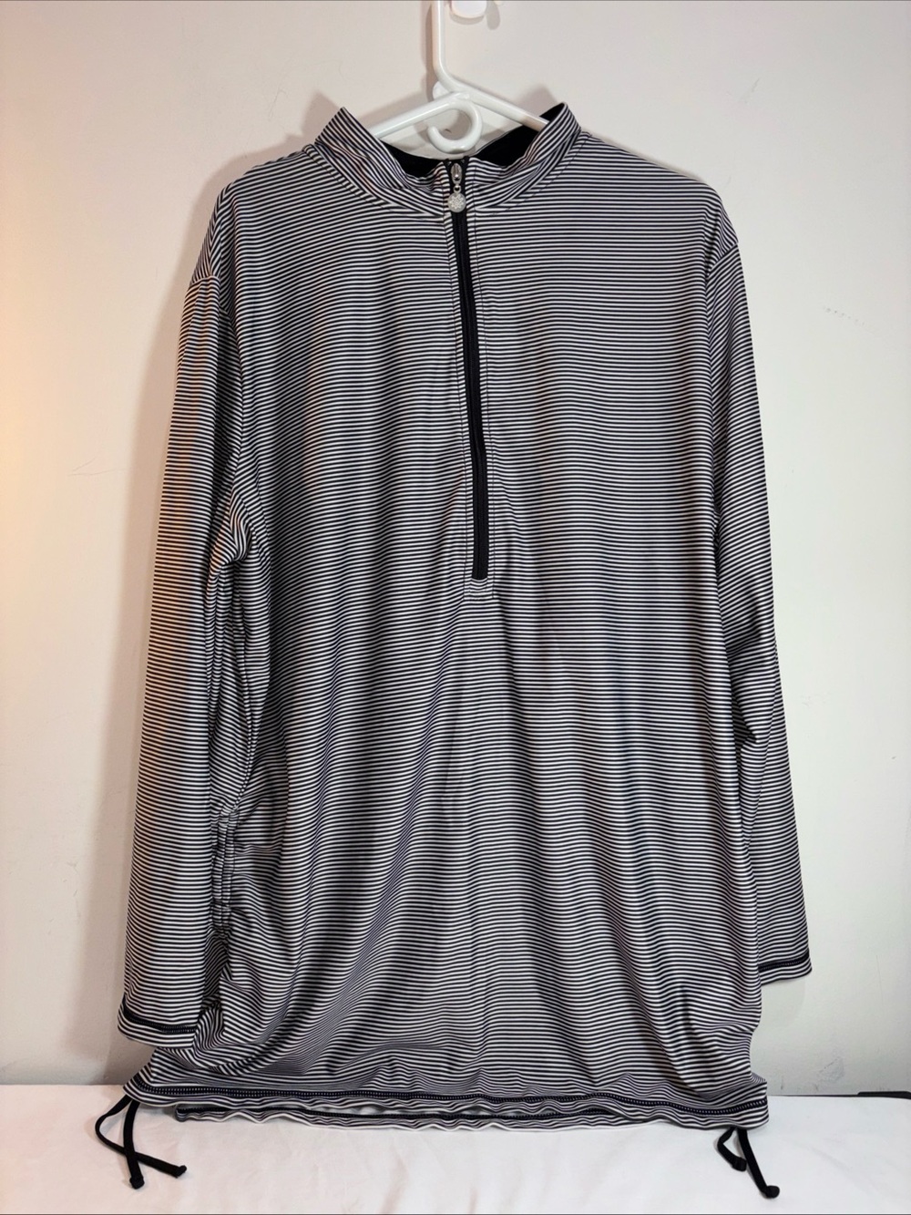 UV Skinz Women’s Striped Half-Zip Pullover - Black & White. 925